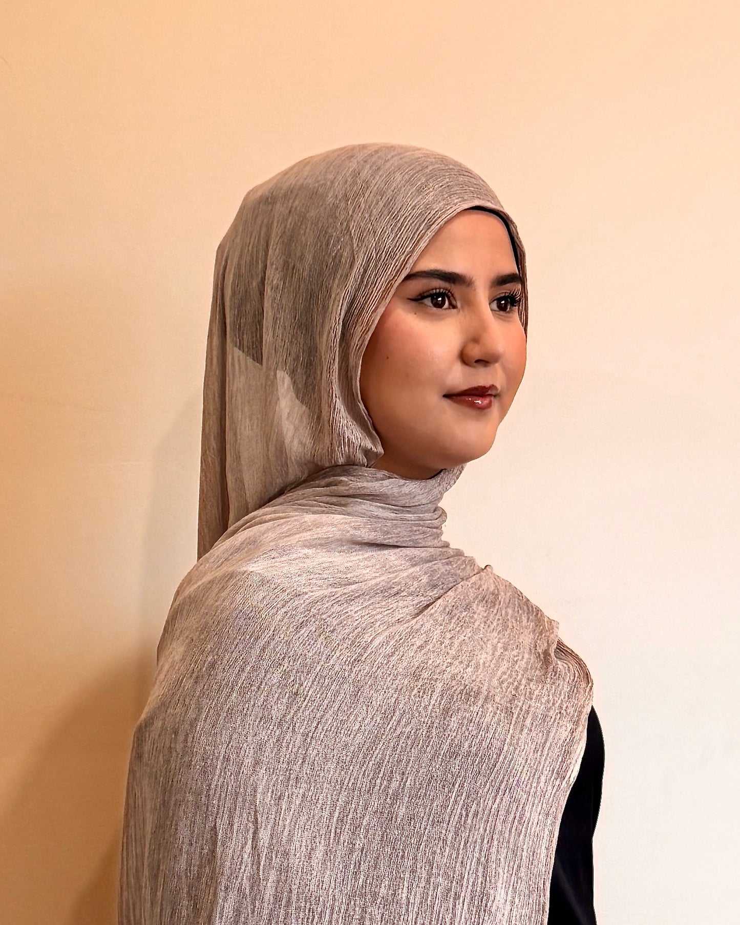 Crinkle Viscose Hijab | Silver Mist