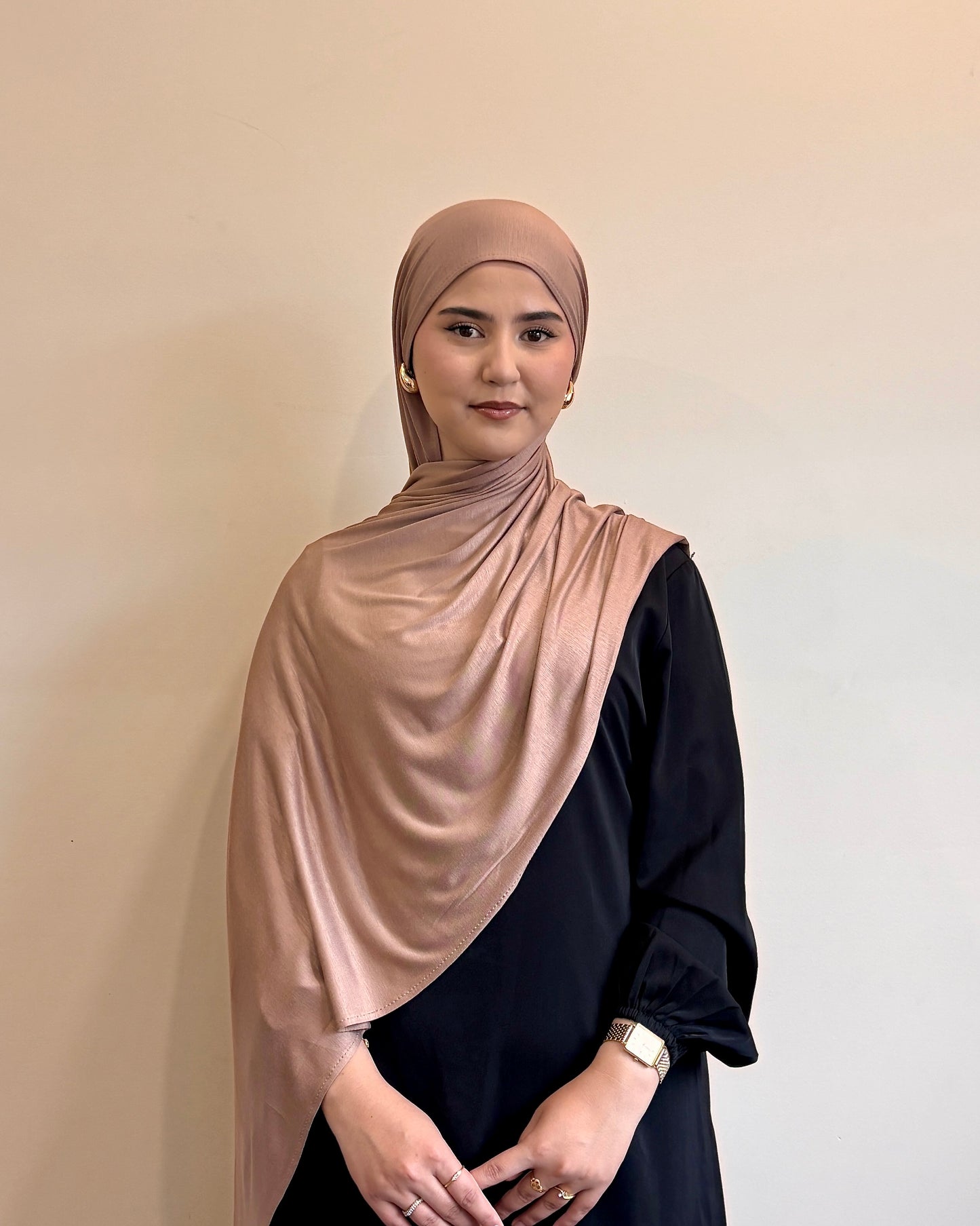 Premium Jersey Hijab | Taupe Brown