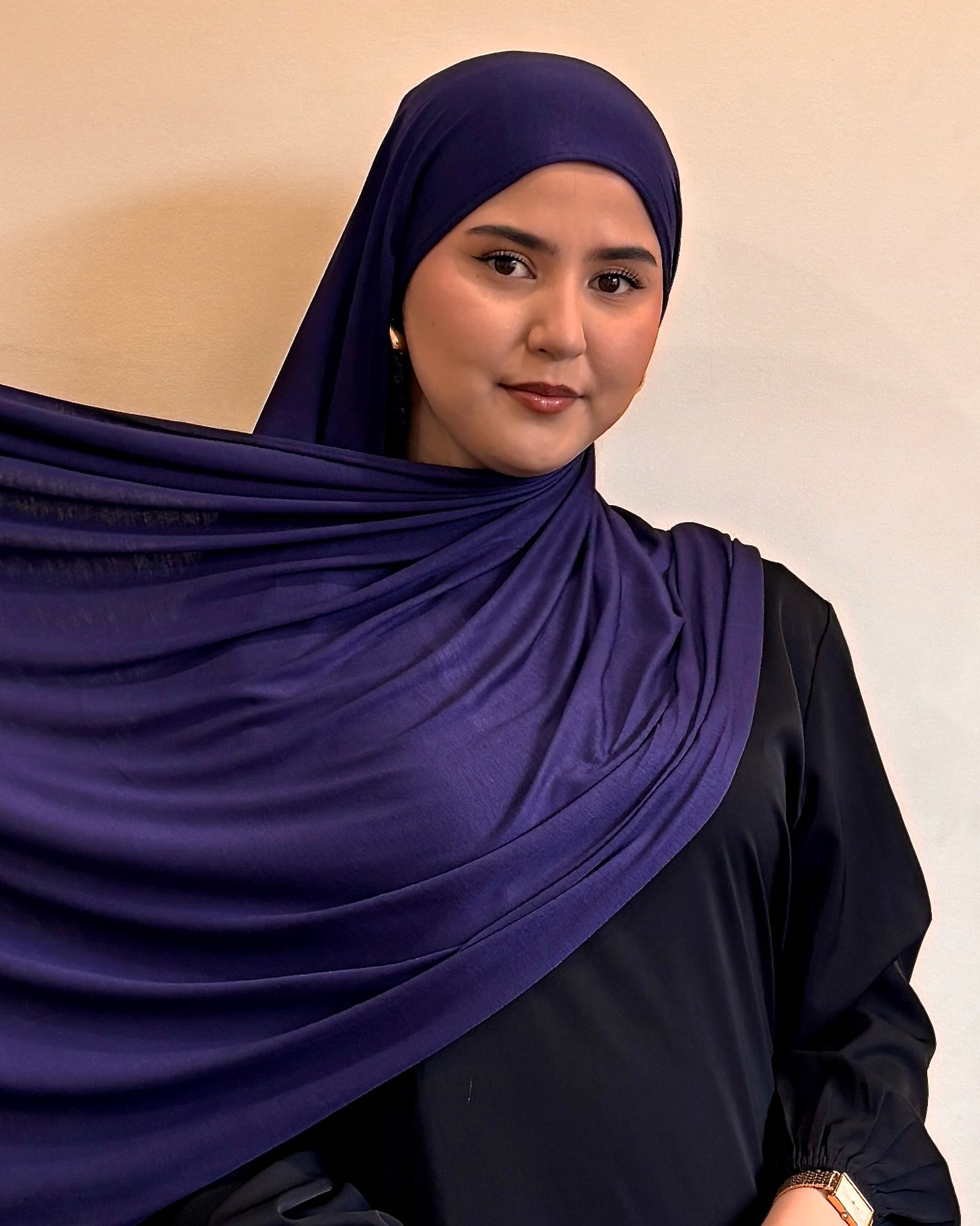 Premium Jersey Hijab | Midnight Blue