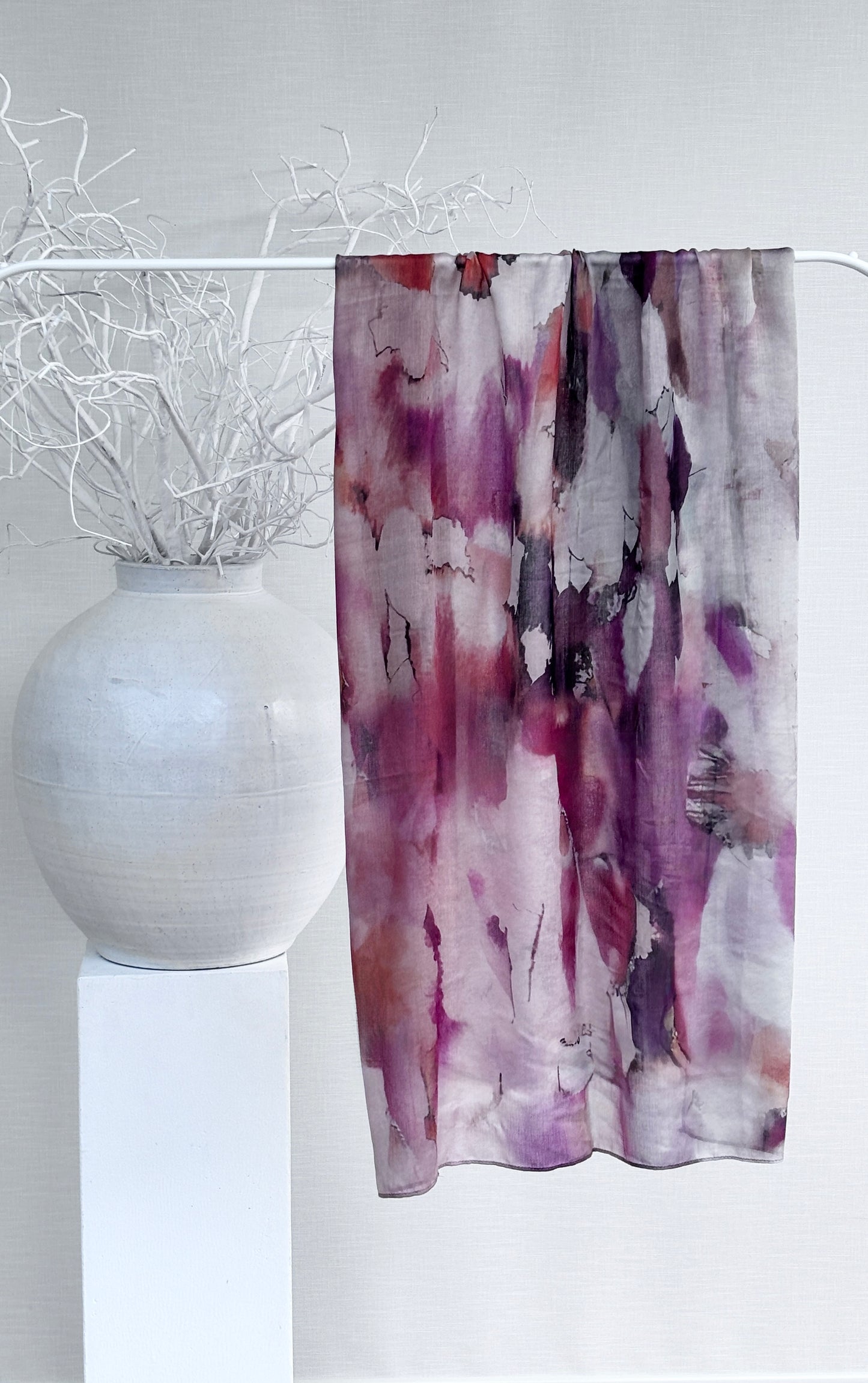Printed Modal Hijab | Plum Mist