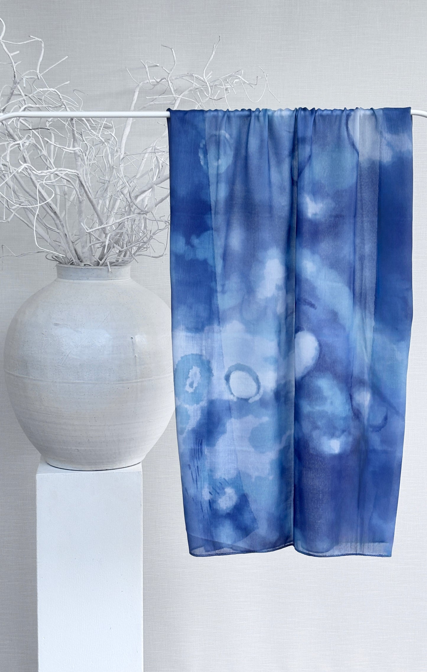 Printed Modal Hijab | Blue Lagoon