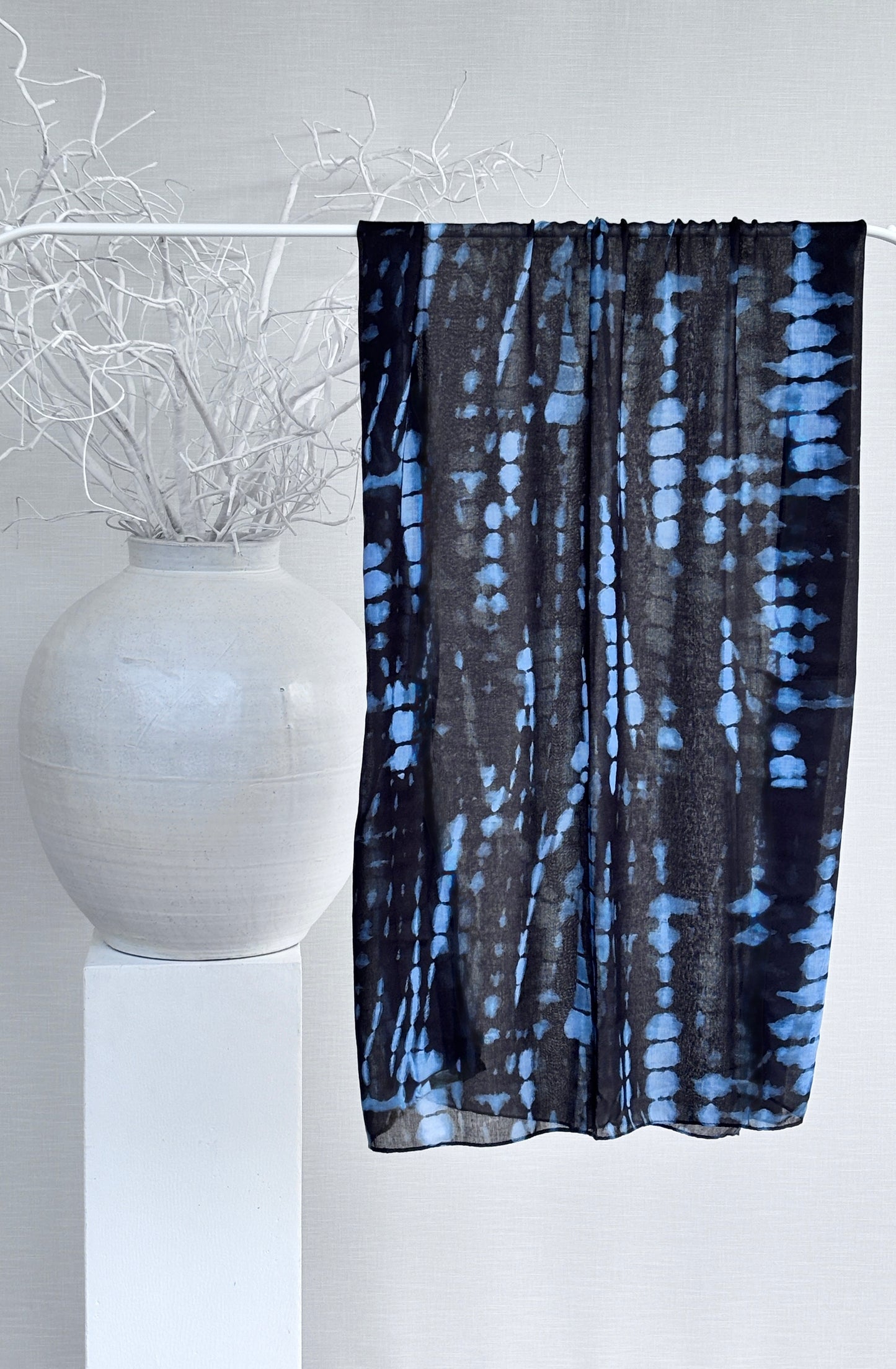 Printed Modal Hijab | Midnight Tide