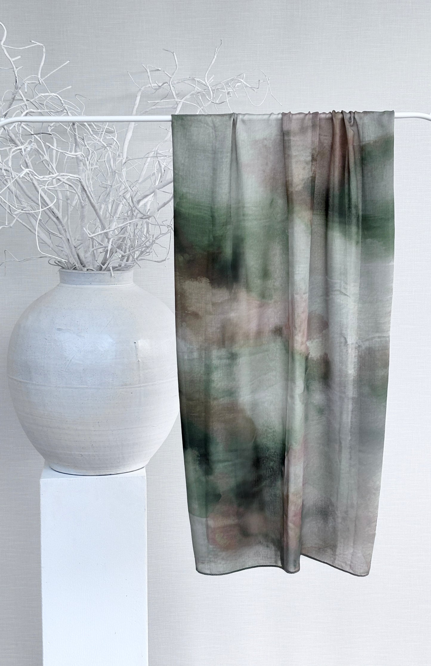 Printed Modal Hijab | Sage Haze
