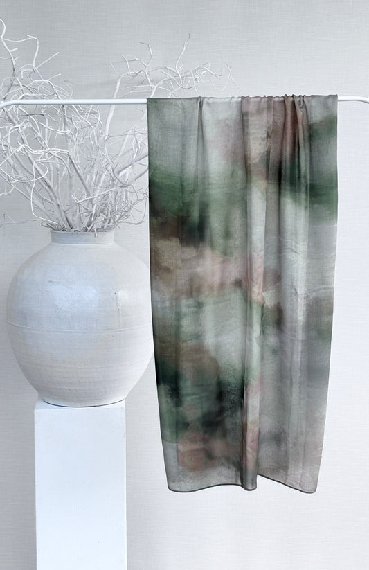 Printed Modal Hijab | Sage Haze