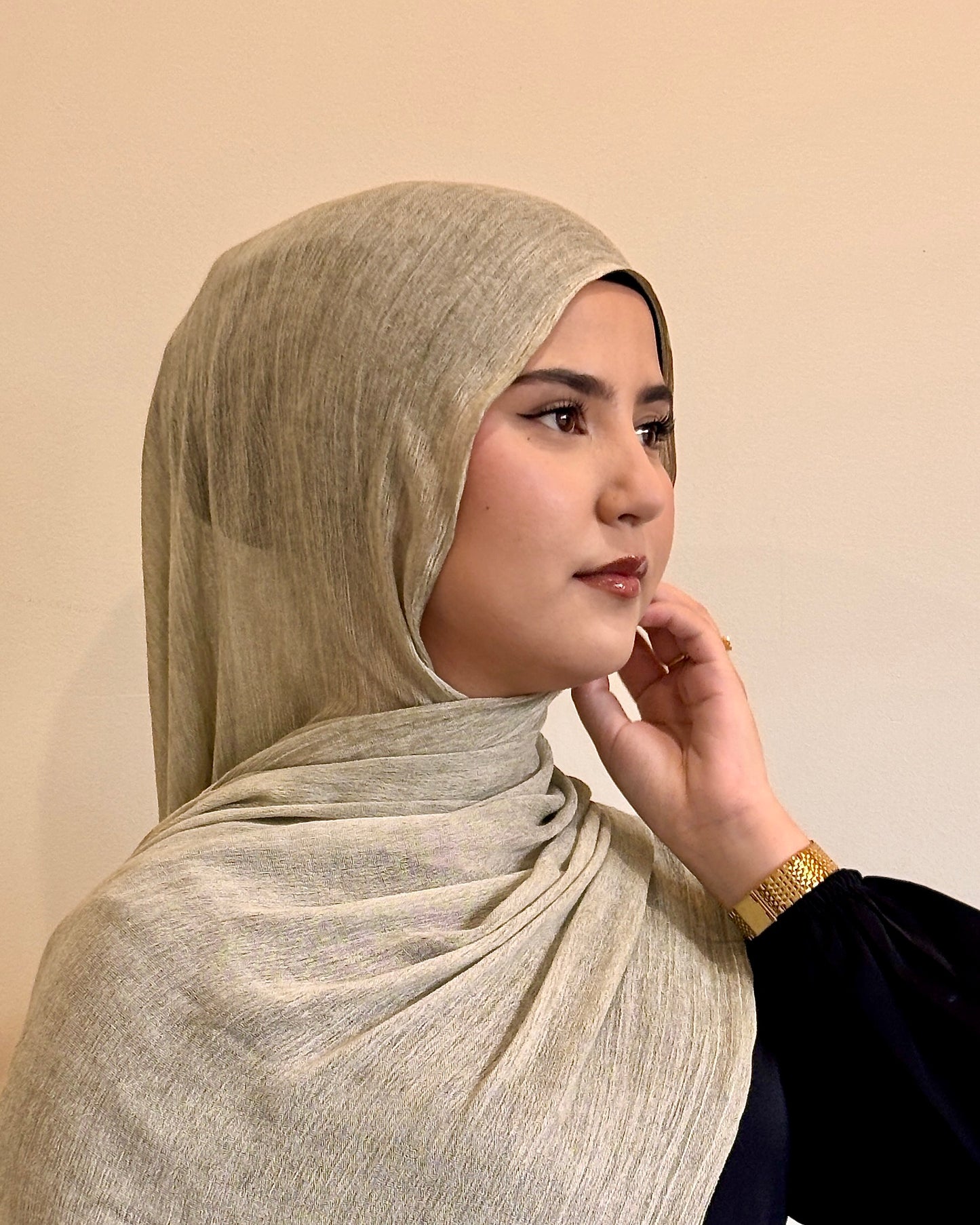 Crinkle Viscose Hijab | Sage Veil