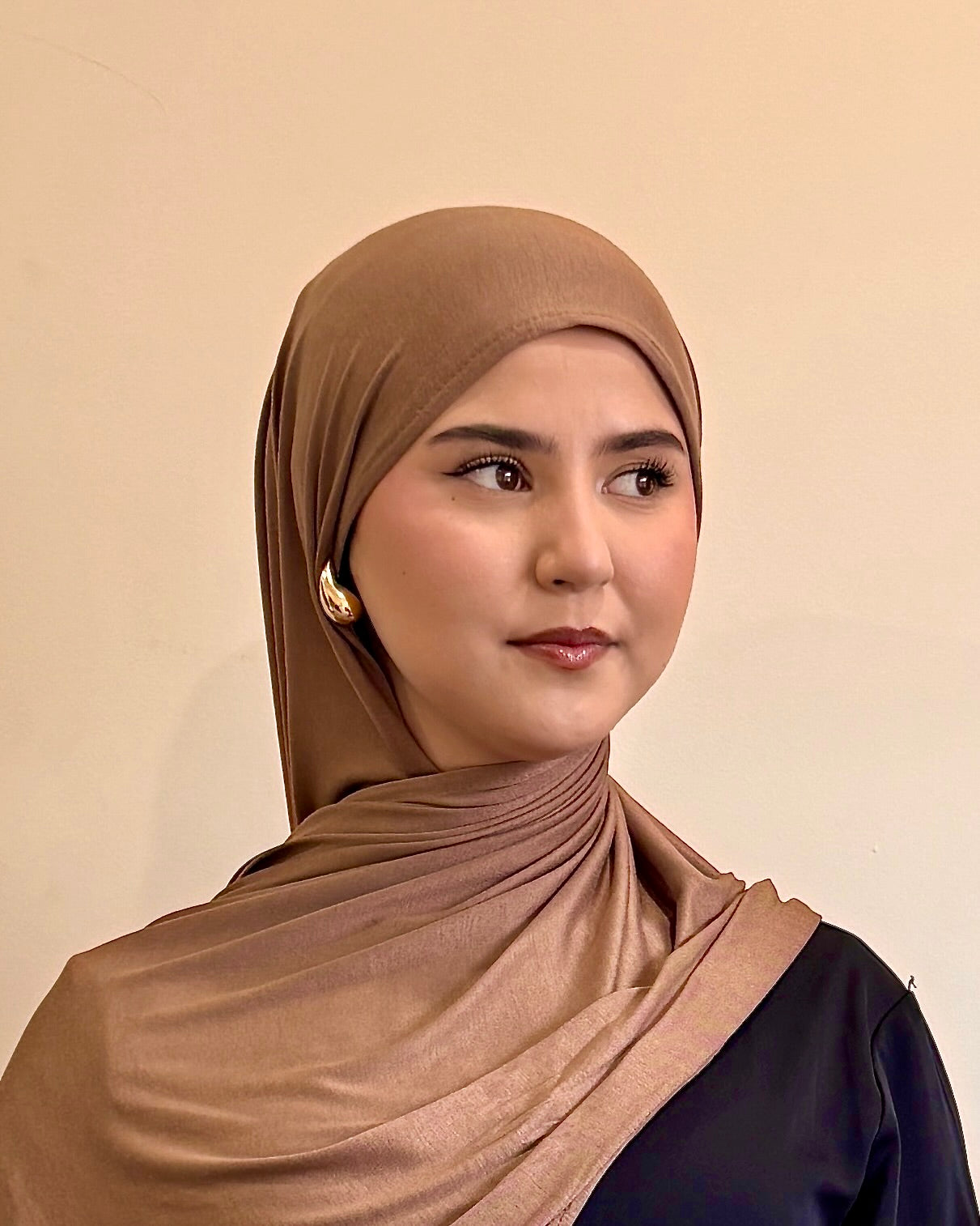 Premium Jersey Hijab | Toasted Brown