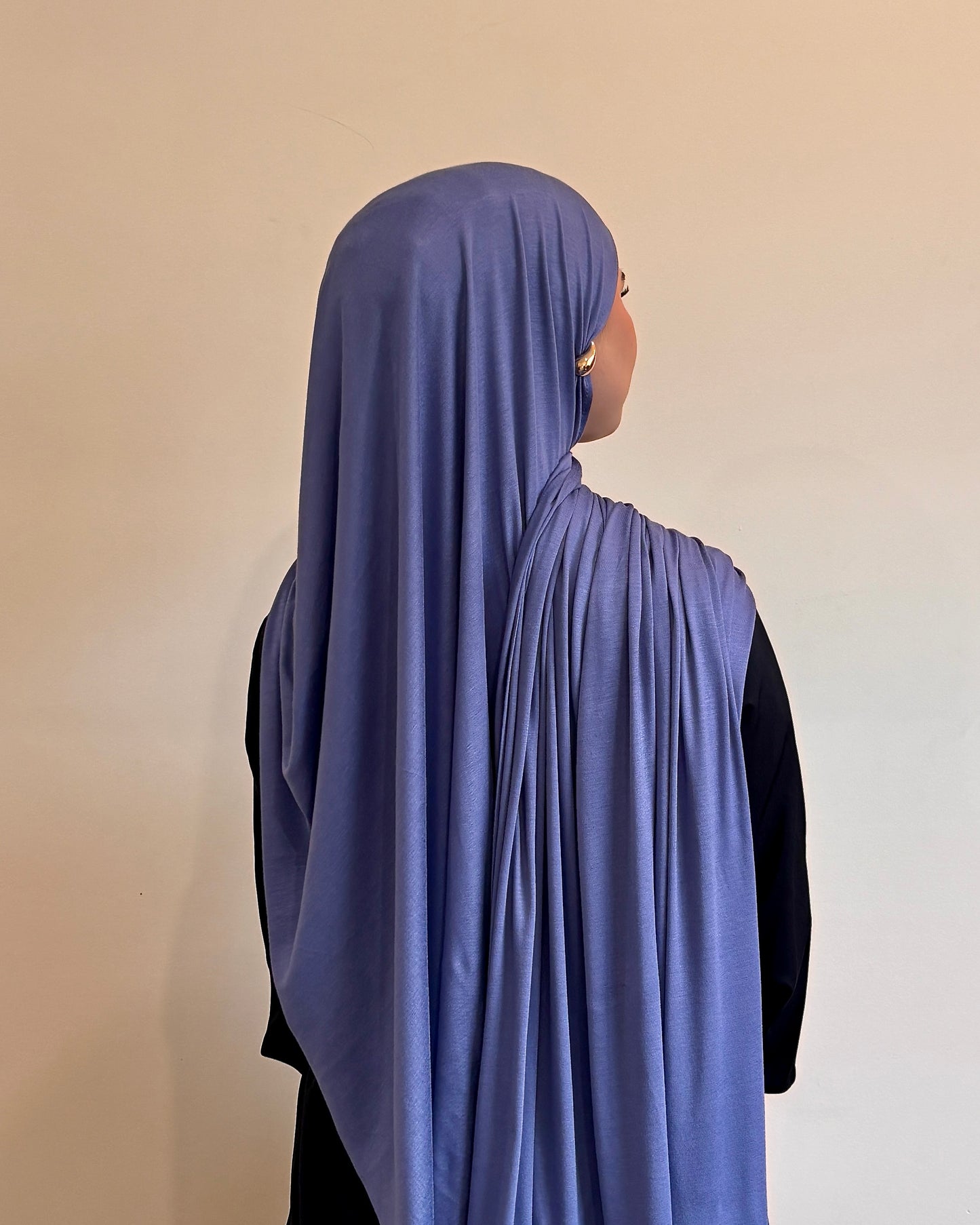 Premium Jersey Hijab | Steel Blue