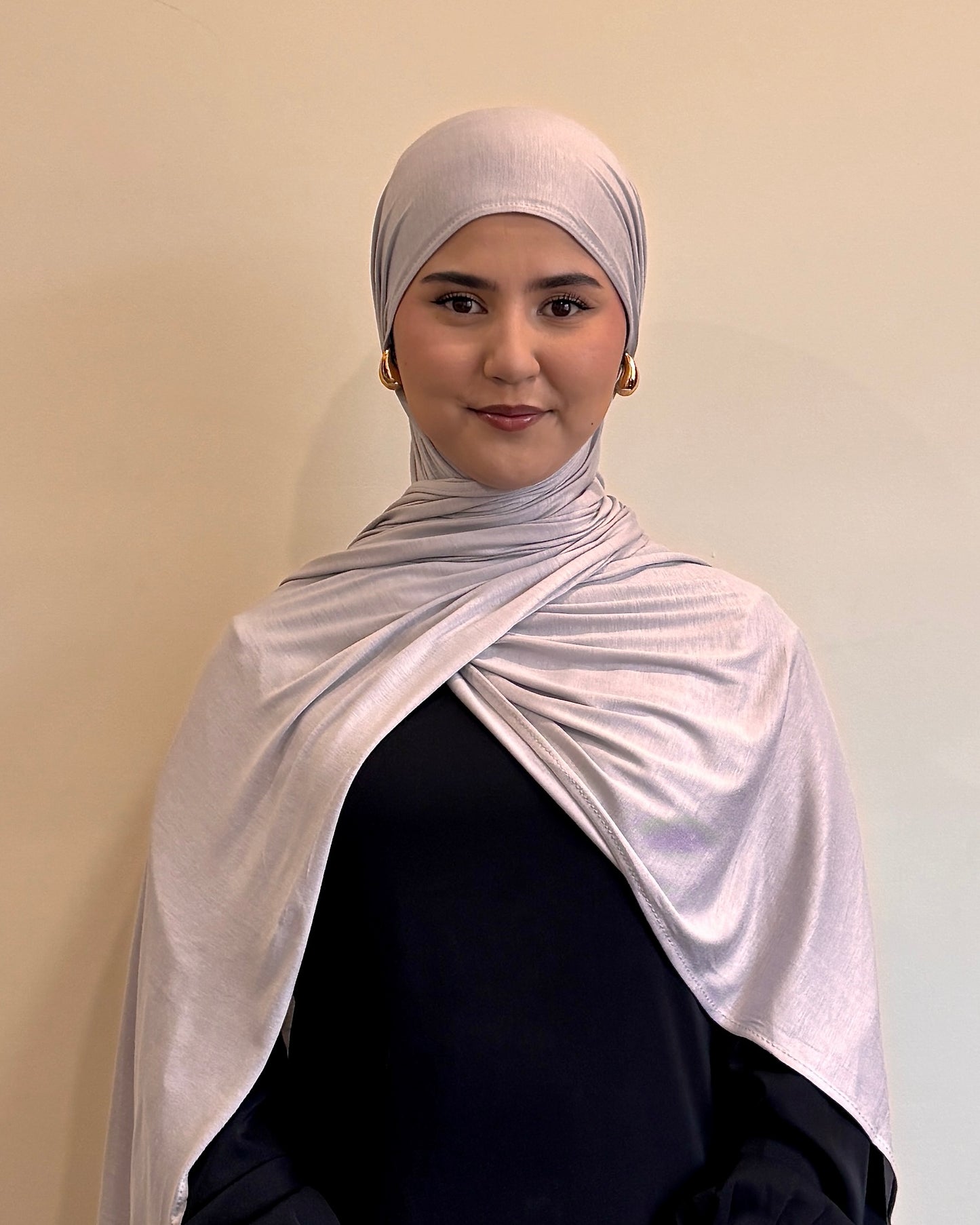 Premium Jersey Hijab | Silver Grey
