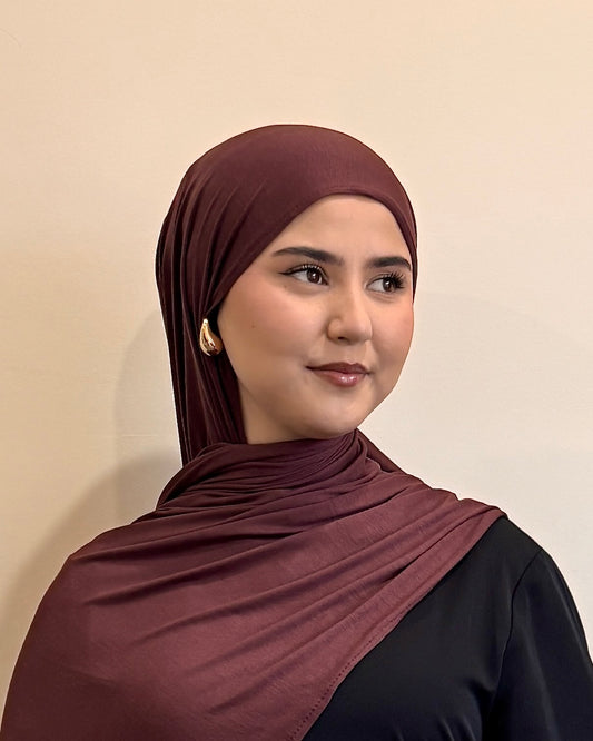 Premium Jersey Hijab | Dark Chocolate
