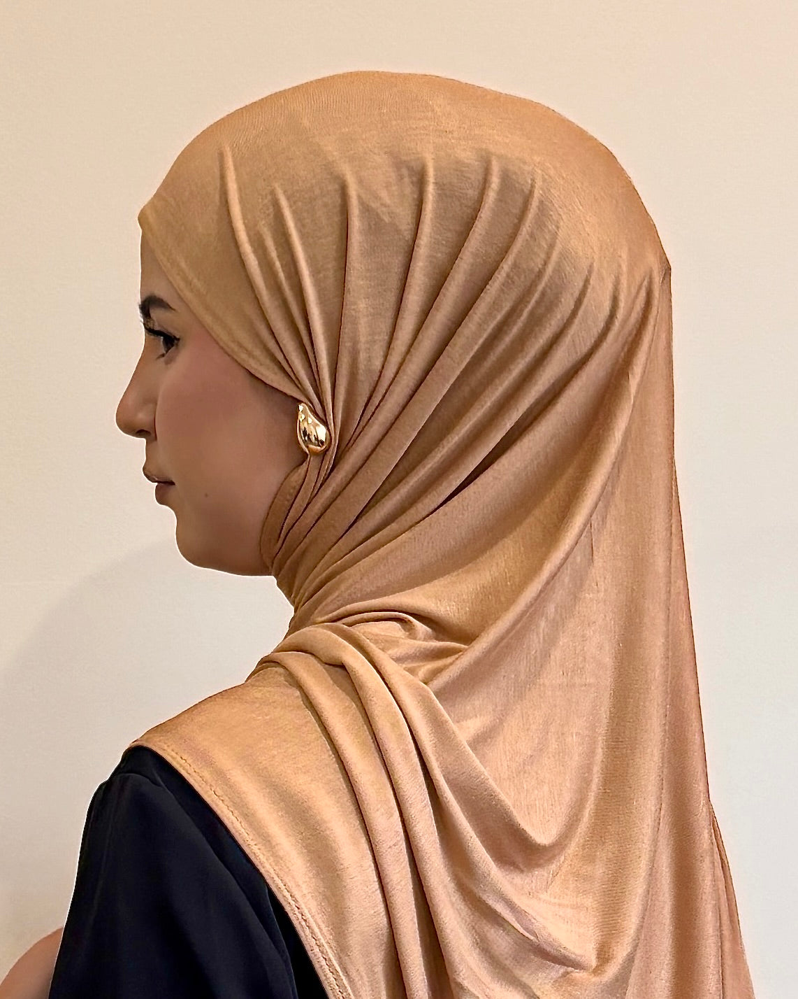 Premium Jersey Hijab | Golden Sand